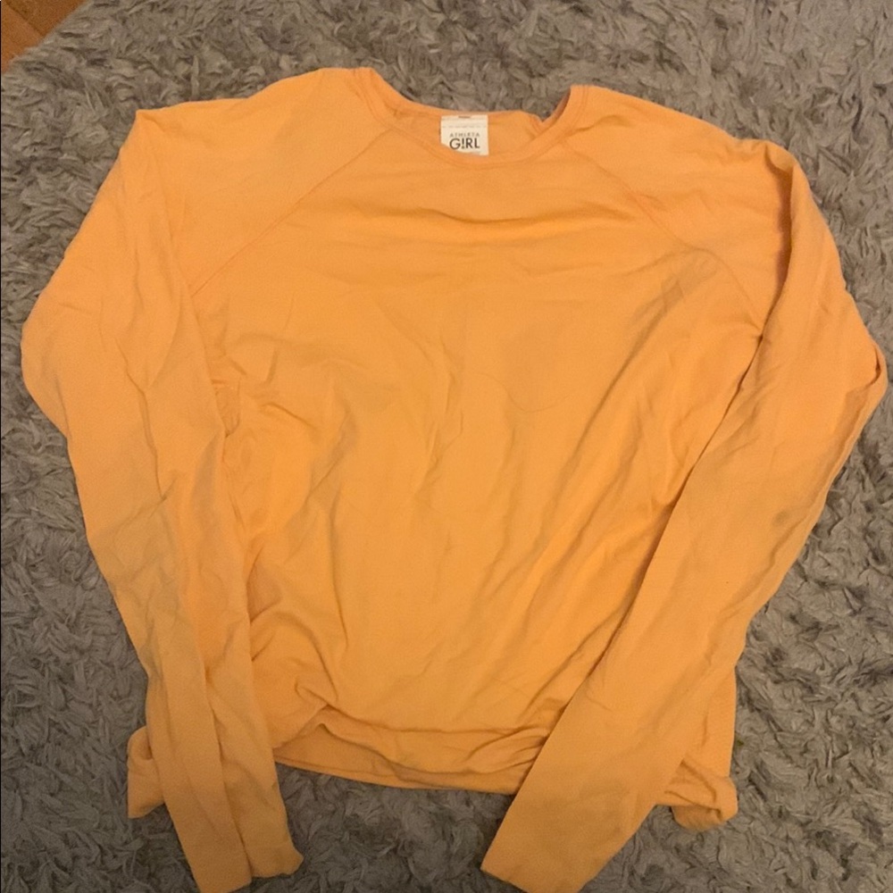 Athleta girl Orange long sleeve shirt